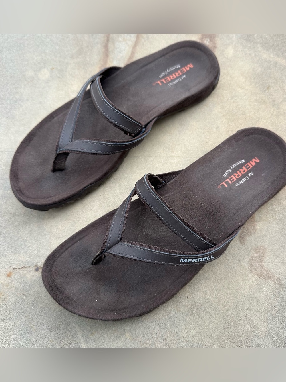 Merrell Terran Ari Post Toe Bracken Brown Casual Flip Flop Thong Sandal Size 8